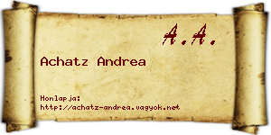 Achatz Andrea névjegykártya