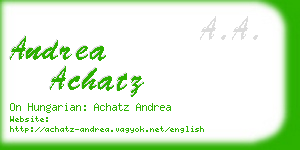 andrea achatz business card